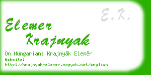 elemer krajnyak business card